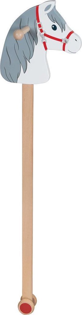 Goki houten stokpaard met grijze mannen
