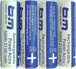 Busch + müller busch müller accu's rechargeable bat.b m f.ixon set á 4 pices