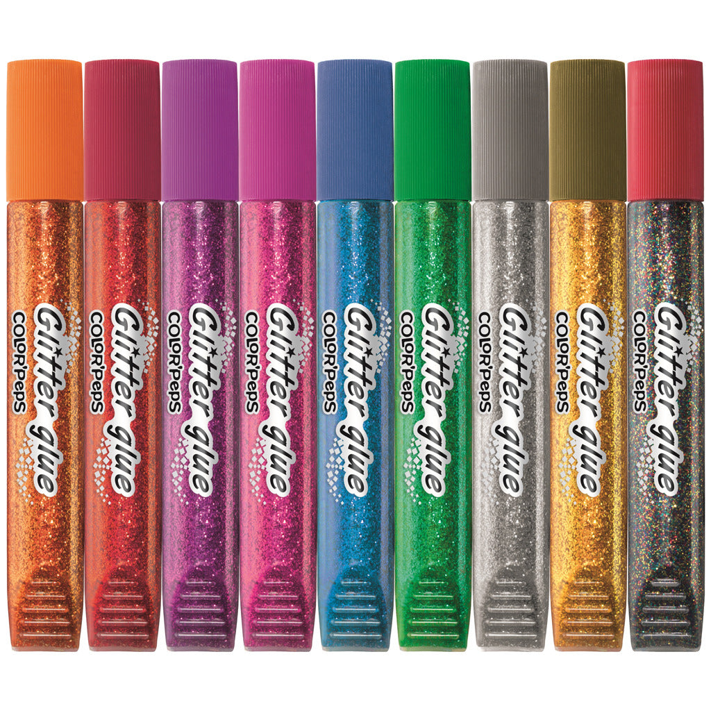 Maped color peps glitterlijm 9 kleuren 10.5 ml