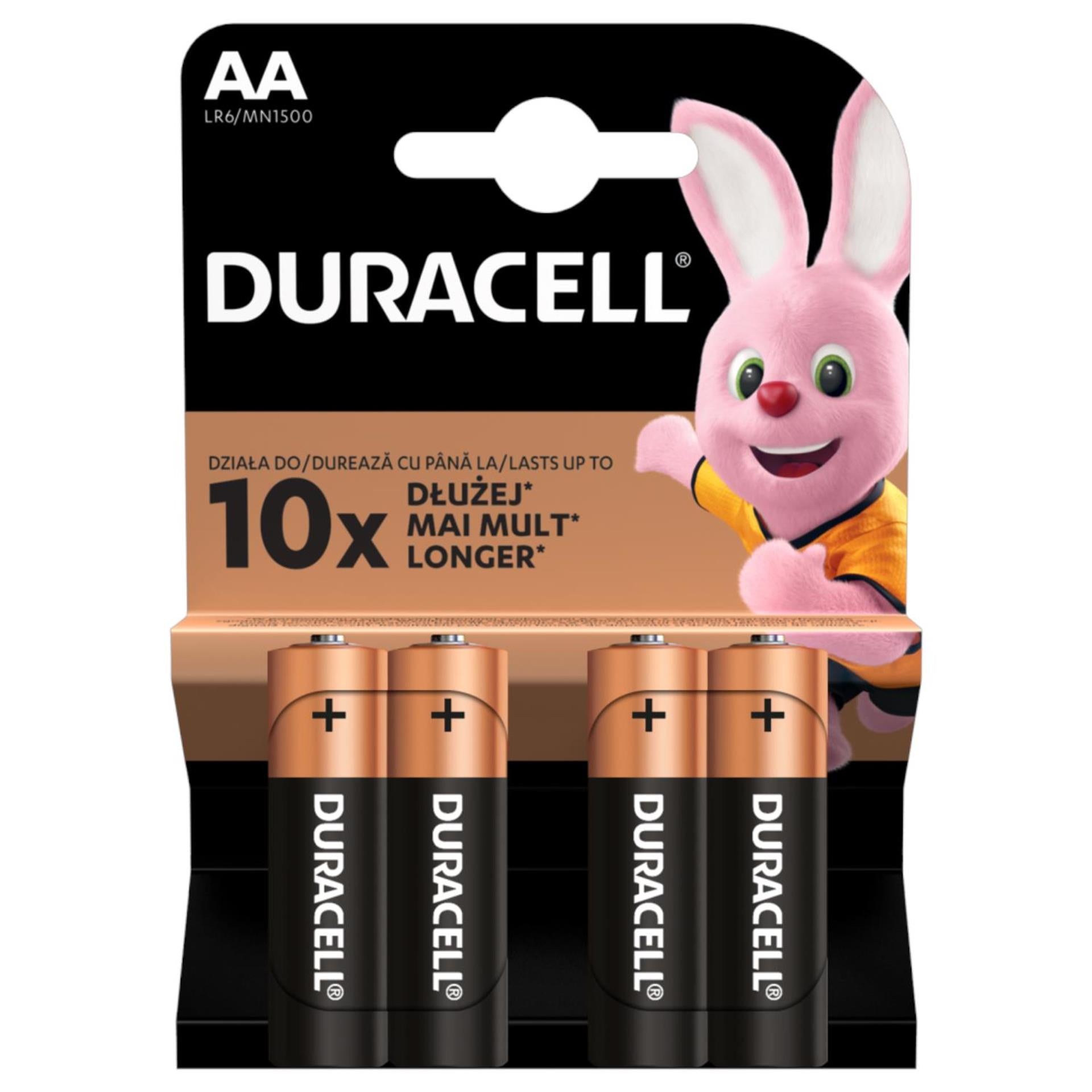 Duracell batterij plus aa mn1500 1,5v lr6 alkaline (4st)