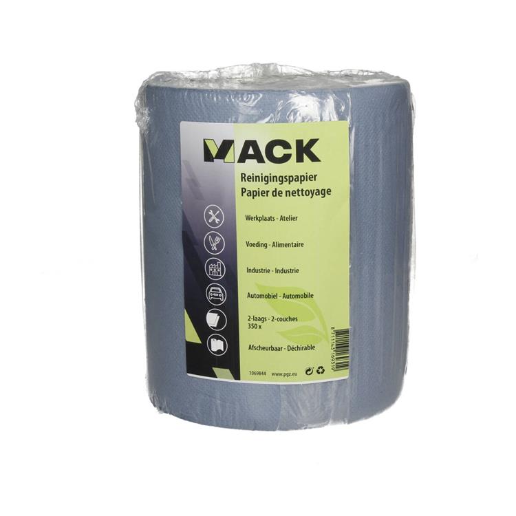 Mack 1069844 - huishoudrol blauw 350 vellen 19 x 20 cm 2 laags | 10 stuks
