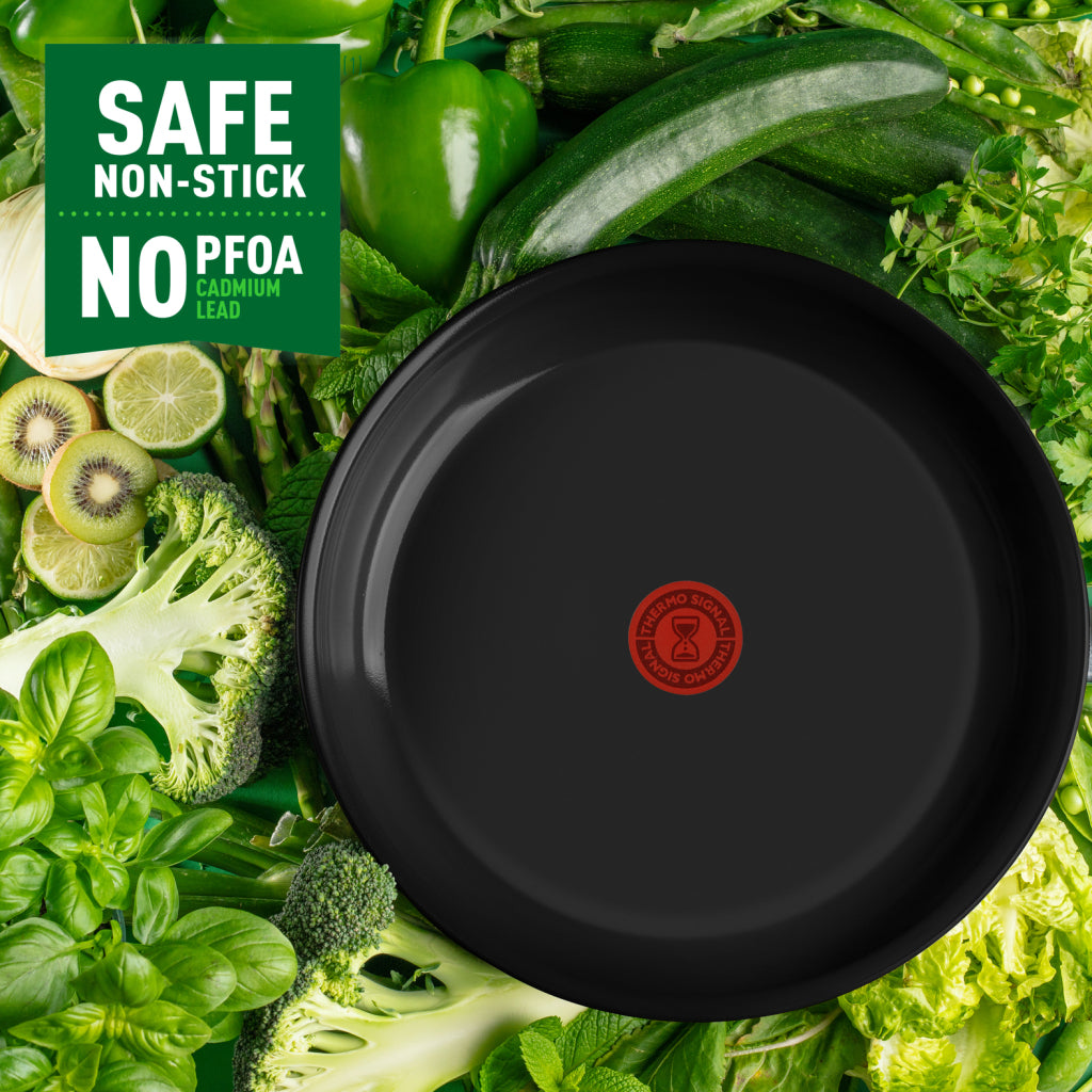 Tefal kookgerei tefal renew zwart volume 24 cm zwart