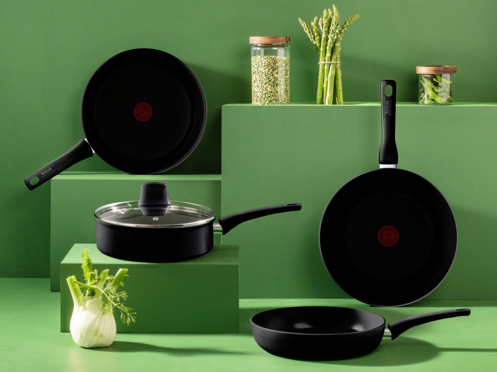Tefal kookgerei tefal renew zwarte wokpan 28 cm zwart