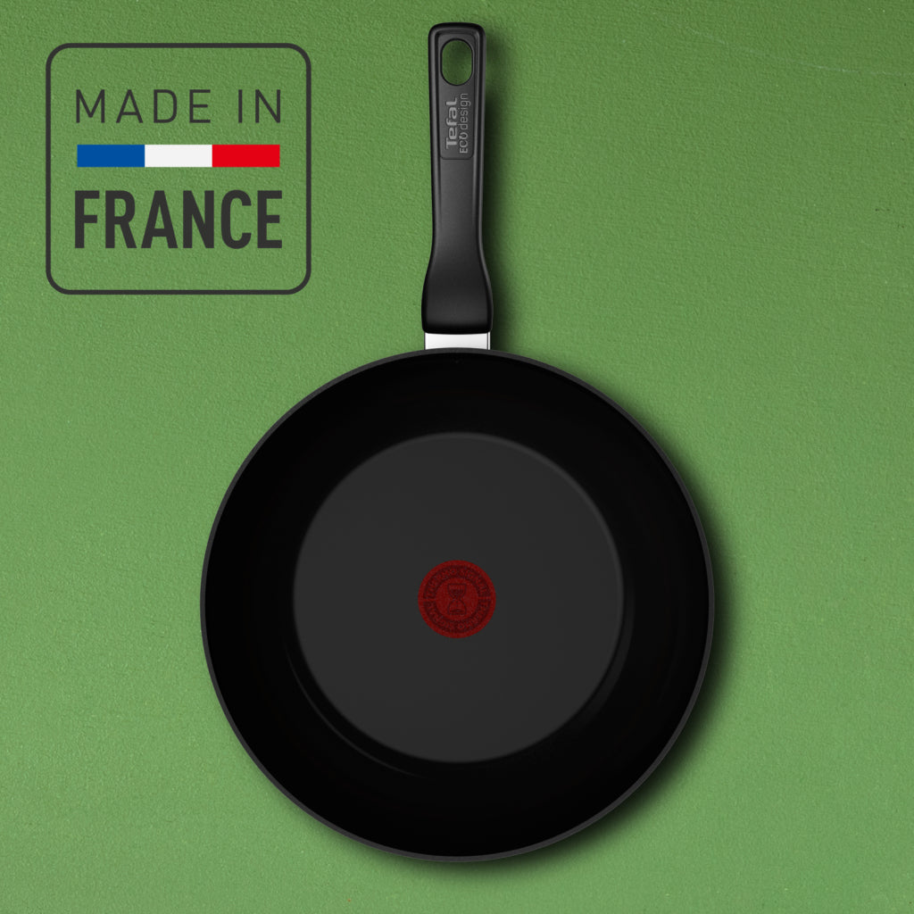 Tefal kookgerei tefal renew zwarte wokpan 28 cm zwart