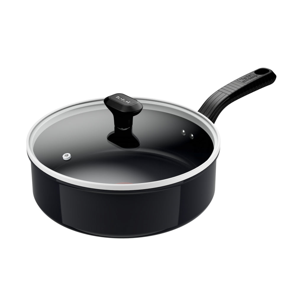 Tefal kookgerei tefal cook change keramische hapjespan 24 cm pfas-vrij met deksel keramische antiaanbaklaag geschikt voor inductie