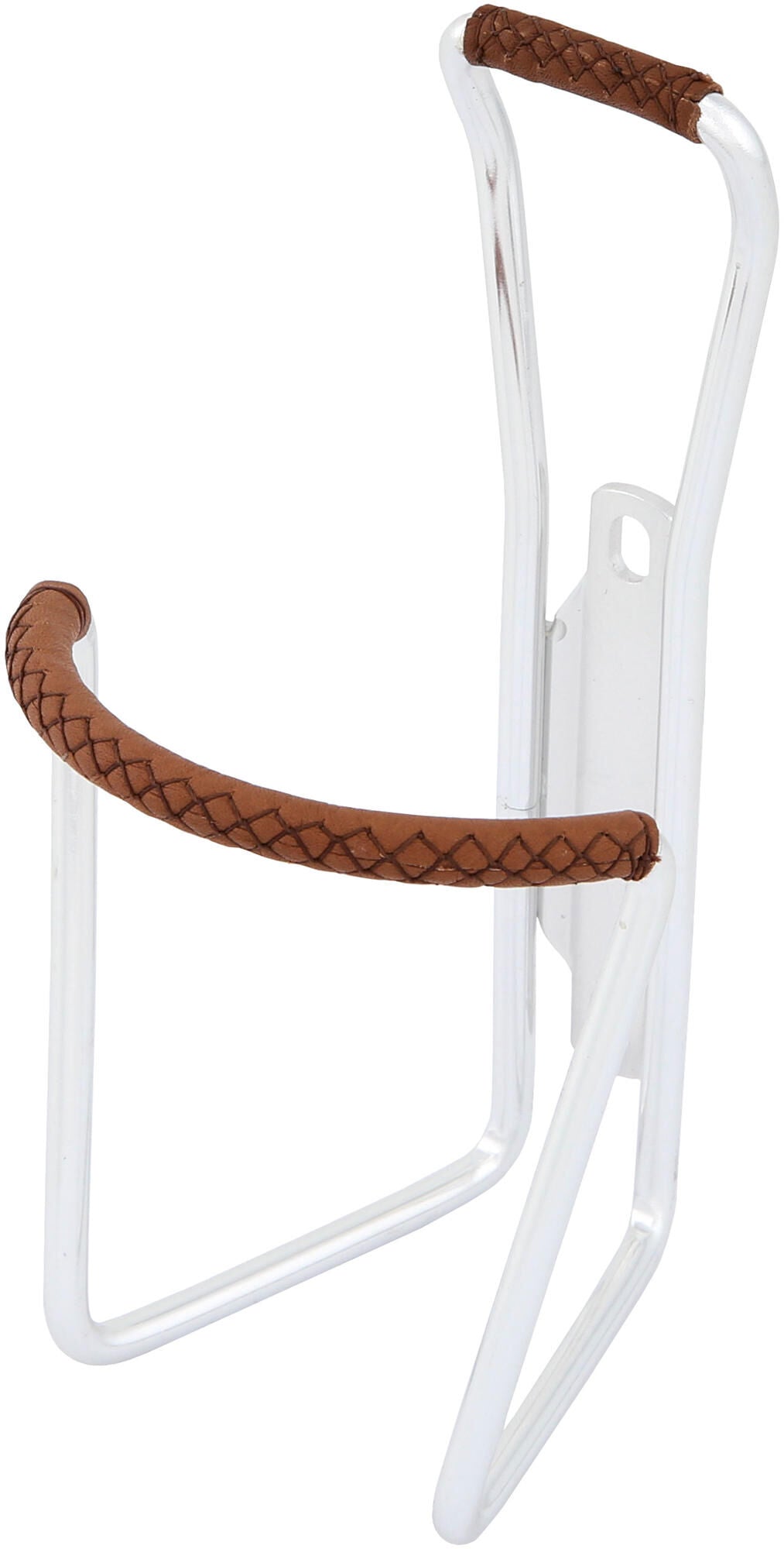 Contec bidonhouder retro classic ct bottle cage retro cl. silver w. leather