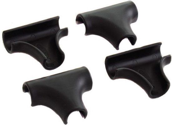 Steco T-signer zwart per 4 past op 16mm voordrager