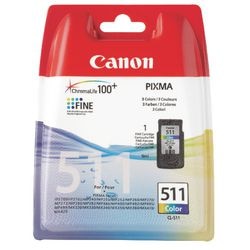 Cartridge canon cli-511 cyaan magenta geel