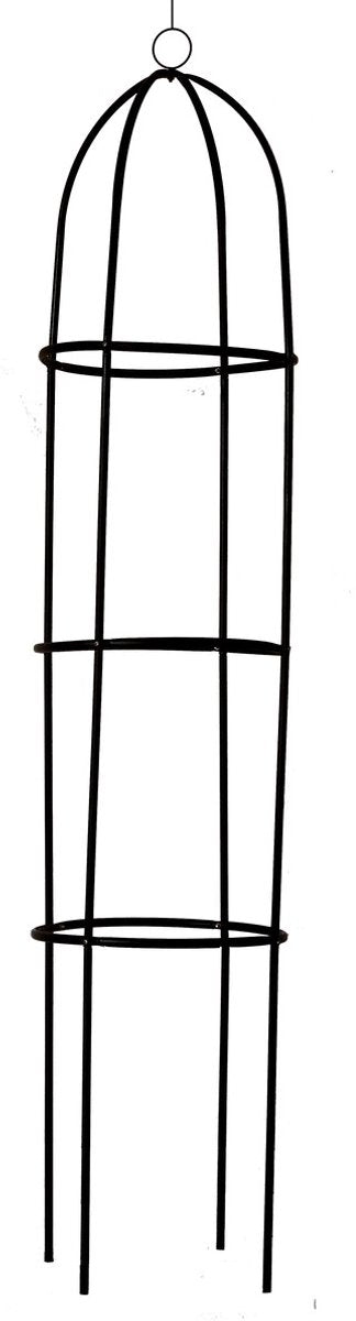 Kinzo rozen plantensteun rond 185x40cm – plantenklimrek voor klimplanten – rozen planten steun – rozenzuil zwart