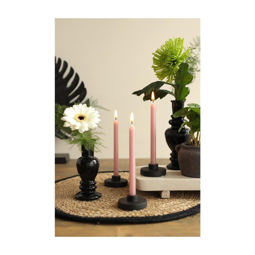 Ideas 4 seasons kaarsen h14cmxø1.2cm mini mauve set a 12 stuks