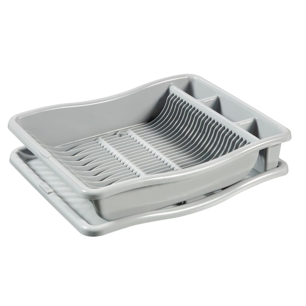 Curver afdruiprek op plateau 48x38x10,5 cm lichtgrijs