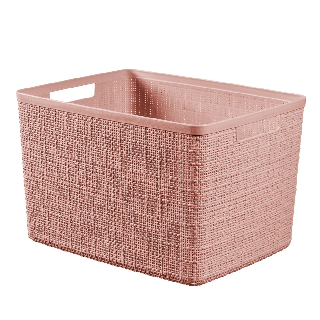 Curver jute opbergmand l 20l rose dageraad