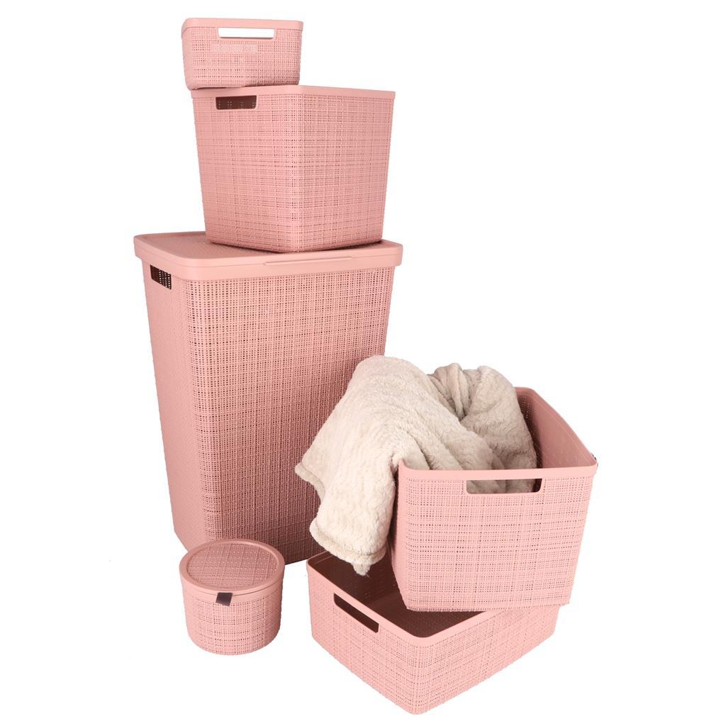 Curver jute opbergmand l 20l rose dageraad