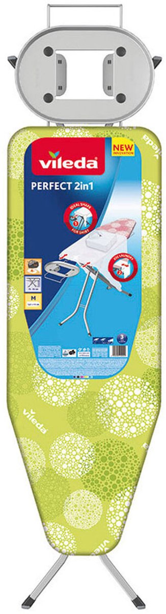 Vileda strijkplank perfect 161266 122 x 44 cm groen metaal plastic 2 in 1