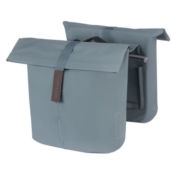 Basil tas city dubbel mik vegan leer | grafietblauw 32l