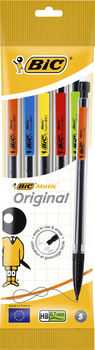 Bic vulpotlood - 5 stuks - hb - 0.7mm