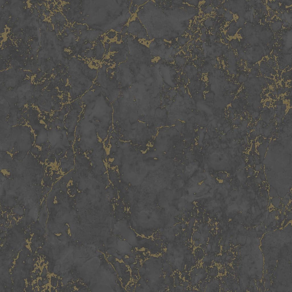 DUTCH WALLCOVERINGS DUTCH WALLCOVERINGS Behang Marmer zwart en goud