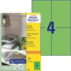 Avery etiketten universal groen 100 stuks
