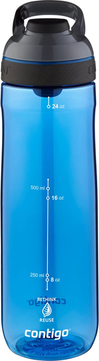 Contigo cortland autoseal waterfles | grote bpa-vrije drinkfles van 720ml | sportfles | lekvrije drinkfles | ideaal voor school, de sportschool, fiets, hardlopen, wandelen | monaco