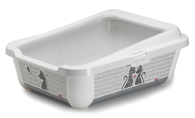 Moderna Trendy kattenbak open + rand verliefde katten
