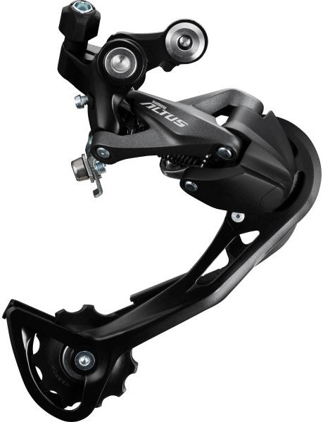 Shimano achterderailleur 9 speed altus rd-m2000 shadow donkergrijs (werkplaatsverpakking)
