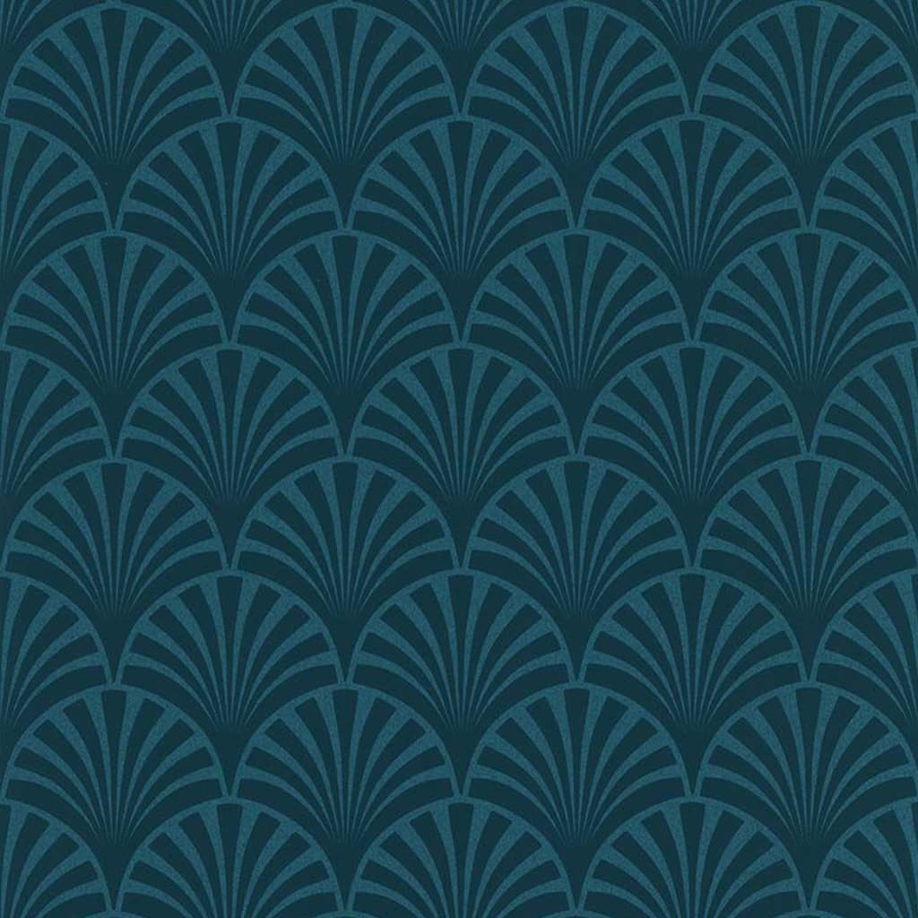 Noordwand Noordwand Behang couleurs matières 20's Patroon Artdeco blauw