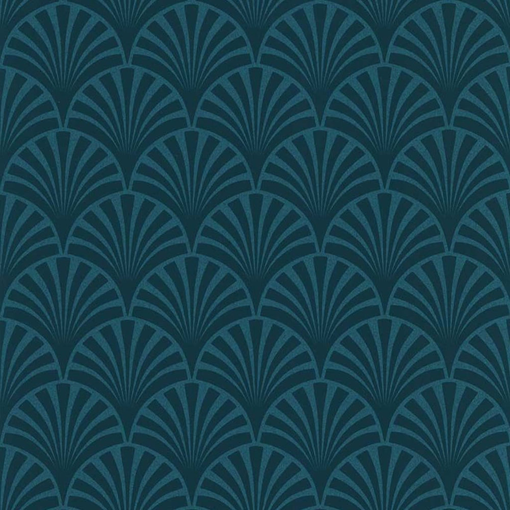 Noordwand Noordwand Behang couleurs matières 20's Patroon Artdeco blauw