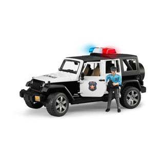 Bruder auto jeep politie wrangler rubicon onbeperkt licht en geluid