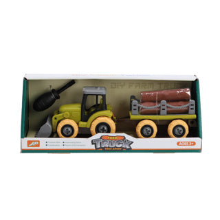 Landbouwtractor met aanhanger