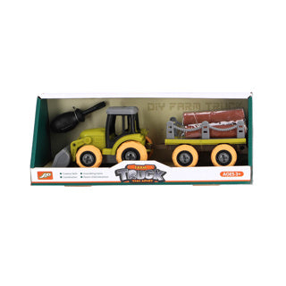 Landbouwtractor met aanhanger