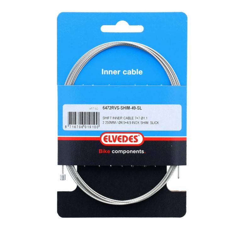 Lien Elvedes à l'intérieur d'un N-nip en acier inoxydable de 2250 mm. 6472RVS-SHIM-49-SL