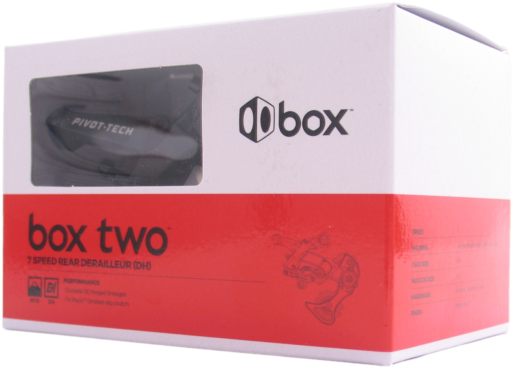 Box onderdelen Achterderailleur 7-speed Two met korte kooi zwart