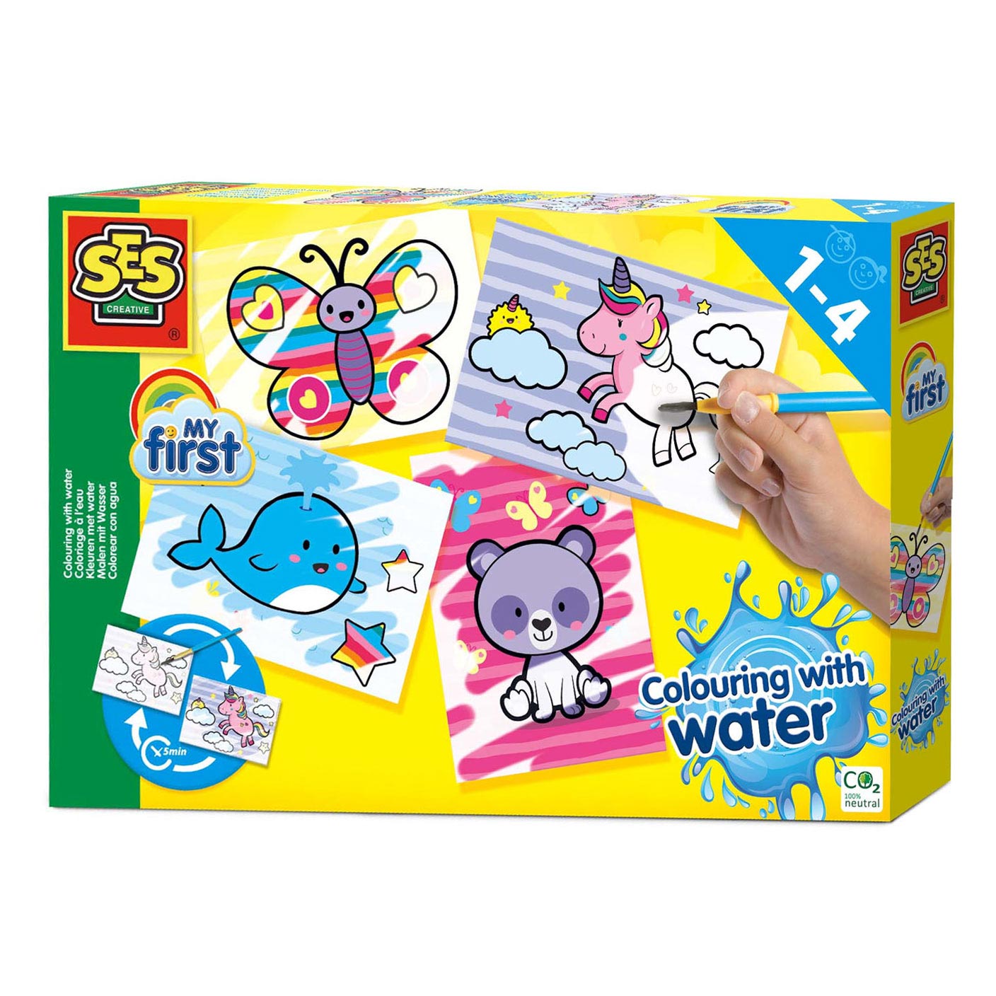 SES Mijn Eerste Kleuren met Water - Fantasie Dieren