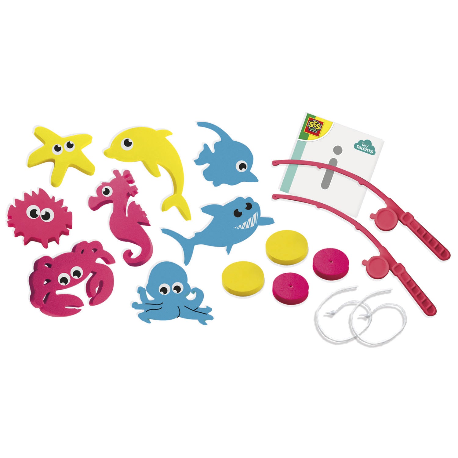 Ses kleine talenten creatie vissen in het water