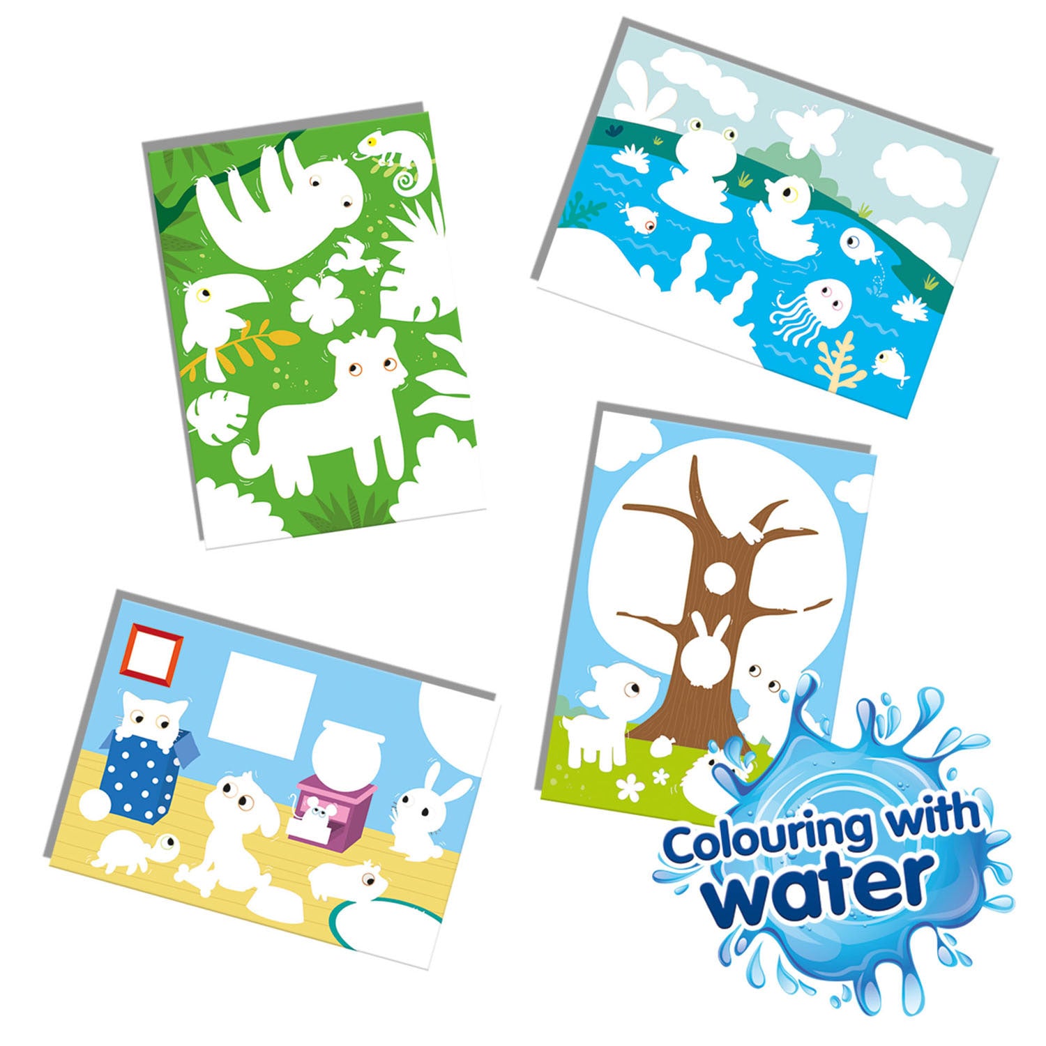 SES Mijn Eerste Kleuren met Water - Verborgen Dieren