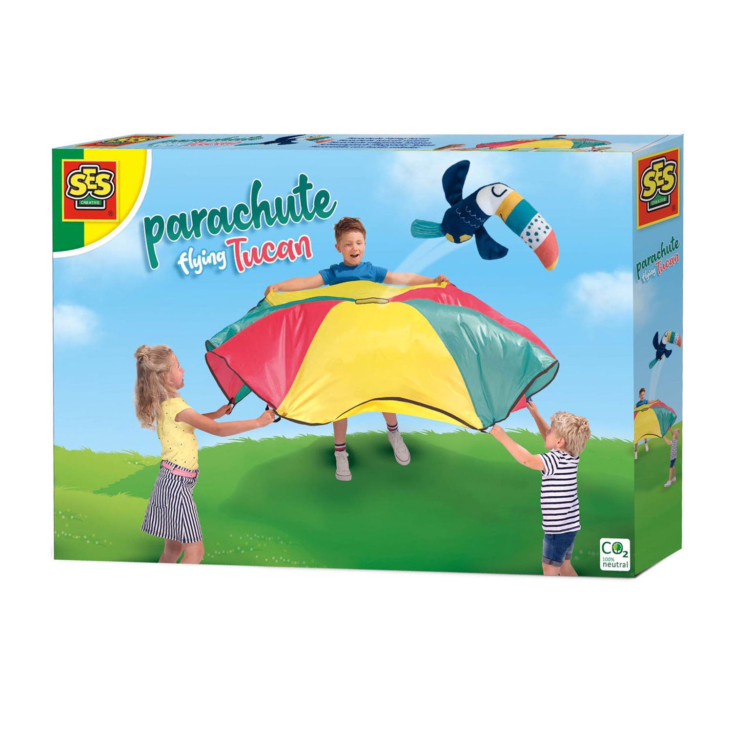 Deze parachute vliegt toekan