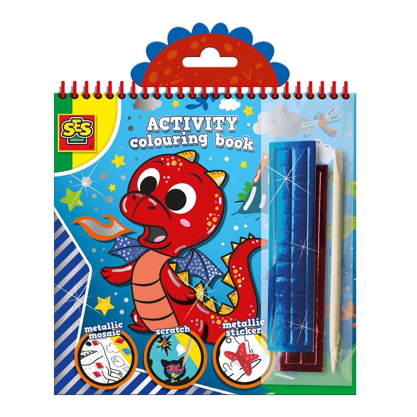 Ses doe- en kleurboek metallic 3in1