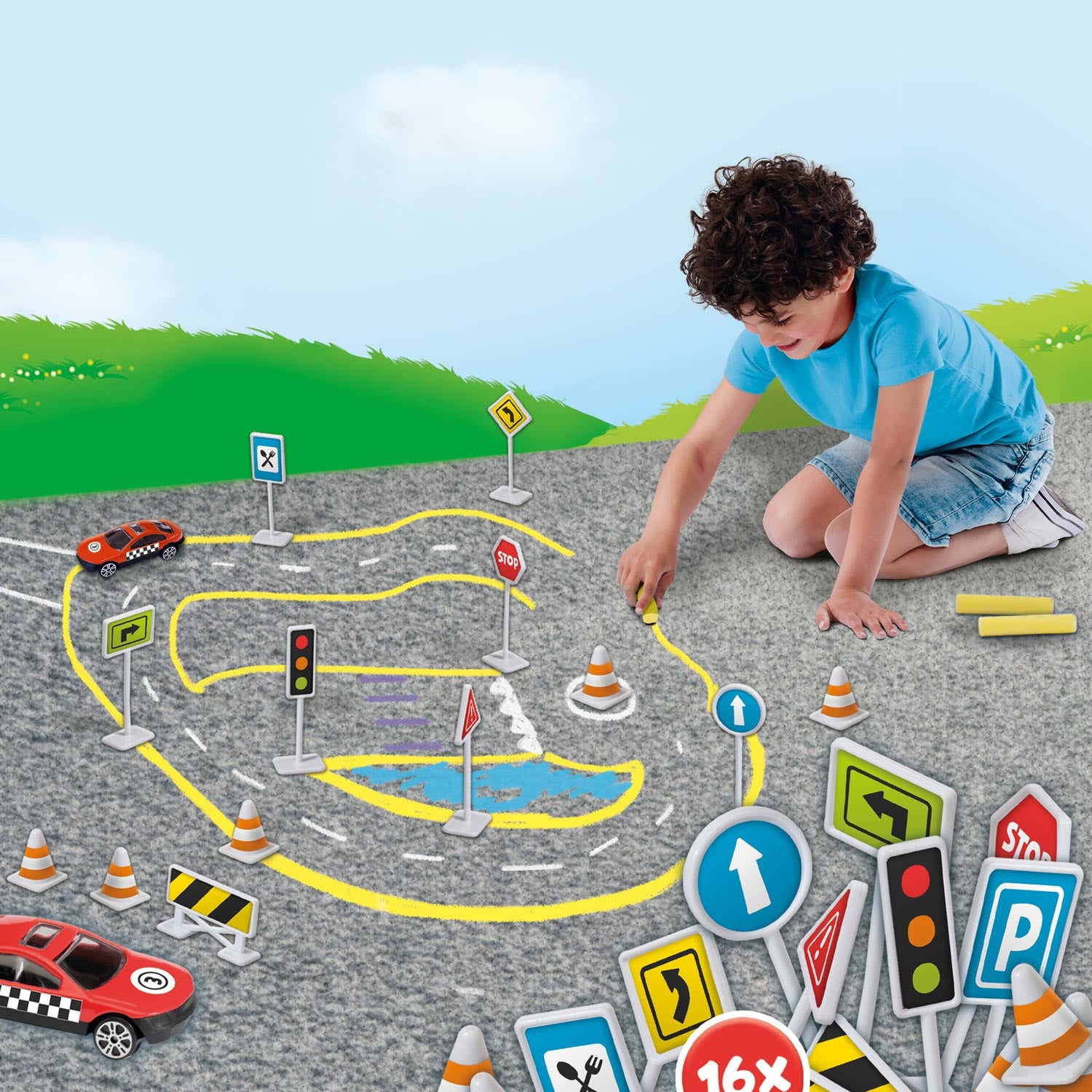 Zijn stoepkrijtverkeer