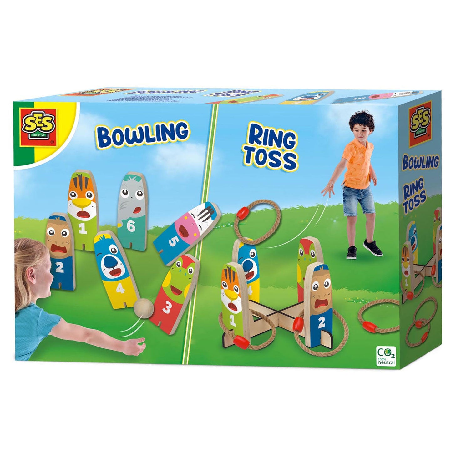 Ze bowlen en ringgooien