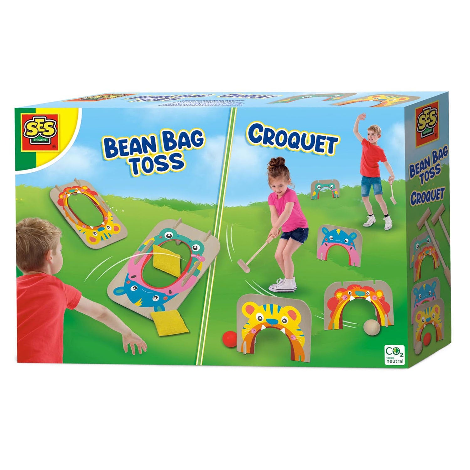 Ses croquet en pittenzak gooien