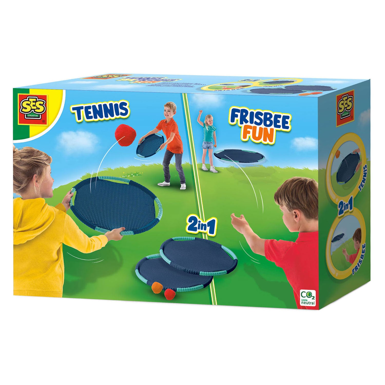 Zijn tennis en frisbee plezier