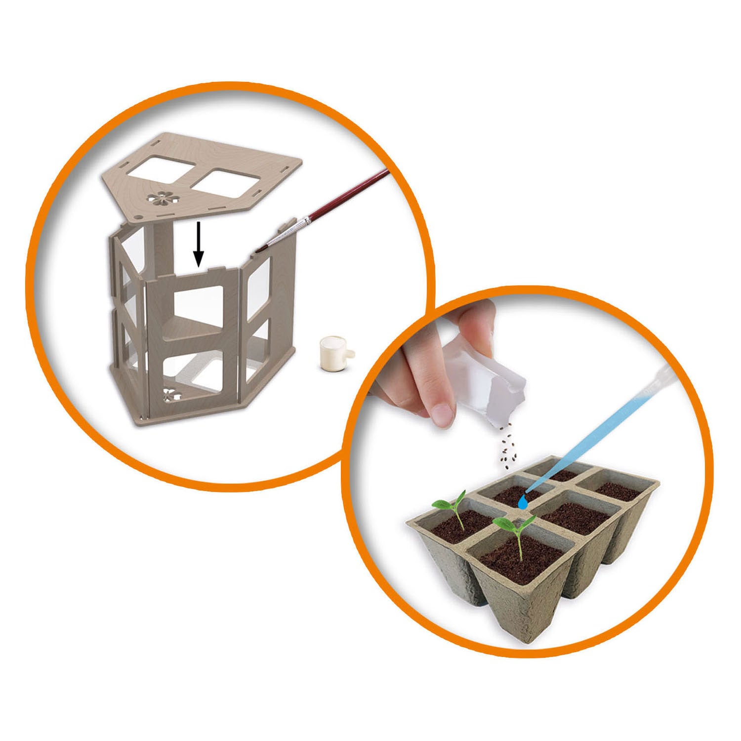 Ses creative explore houten broeikas met groenten