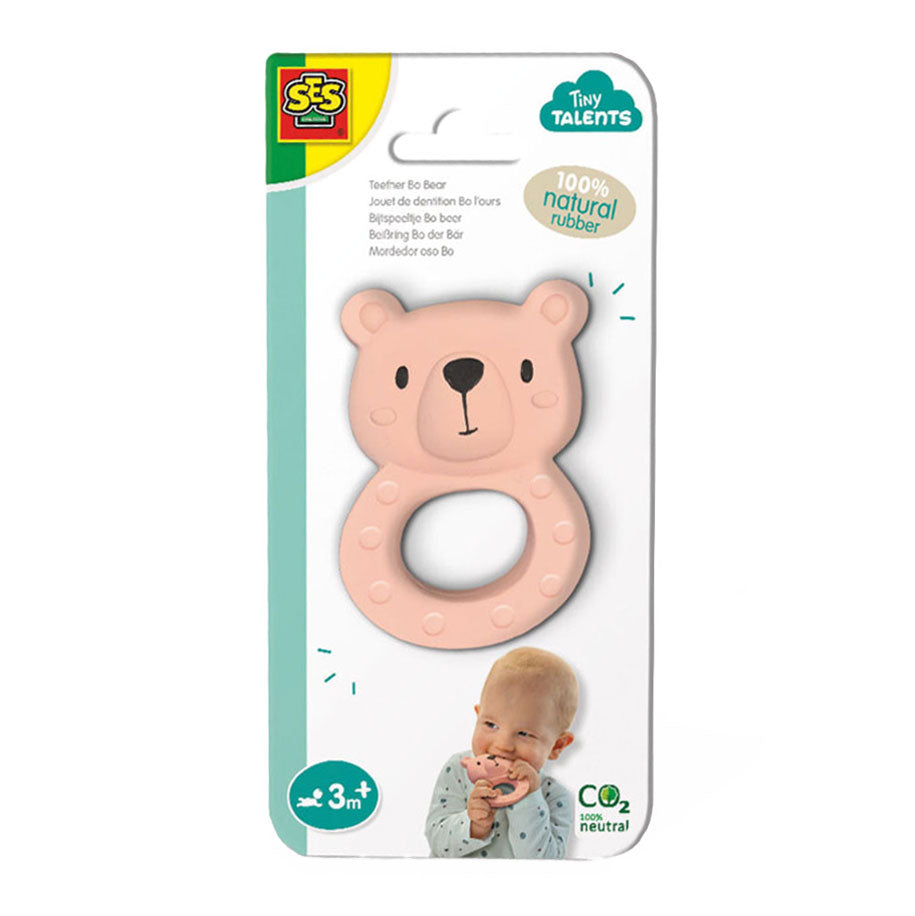 SES creative SES Tiny talents teether Bo beer - 100% natural rubber
