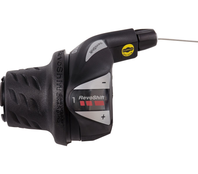 Levier de vitesse rotatif gauche 3 vitesses (SIS) Shimano Tourney SL-RS36 - noir argent