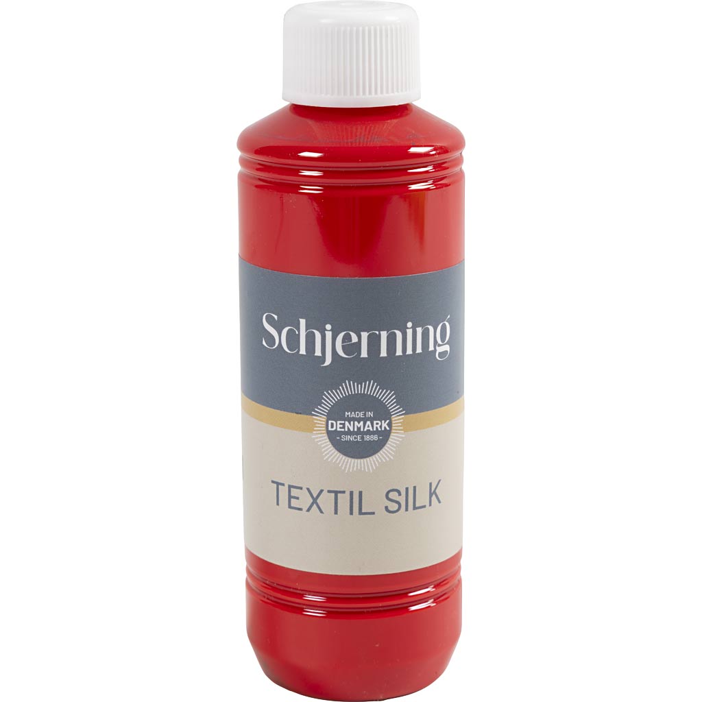 Schjerning zijdeverf es silk, karmijnrood, 250 ml 1 fles