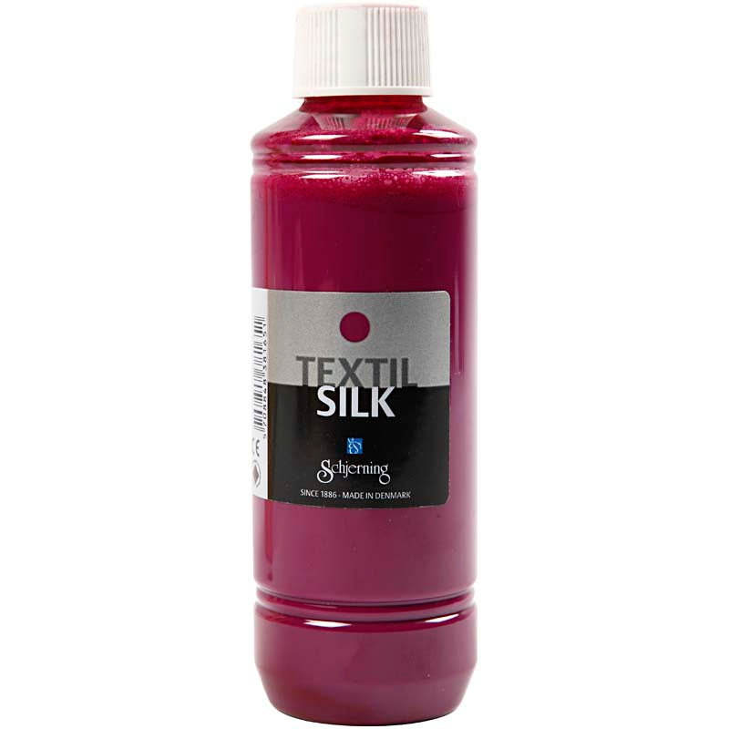 Schjerning zijdeverf es silk, donkerroze, 250 ml 1 fles
