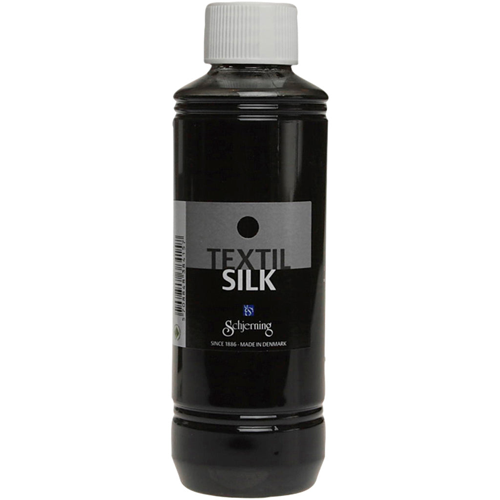 Schjerning zijdeverf es silk, diep zwart, 250 ml 1 fles