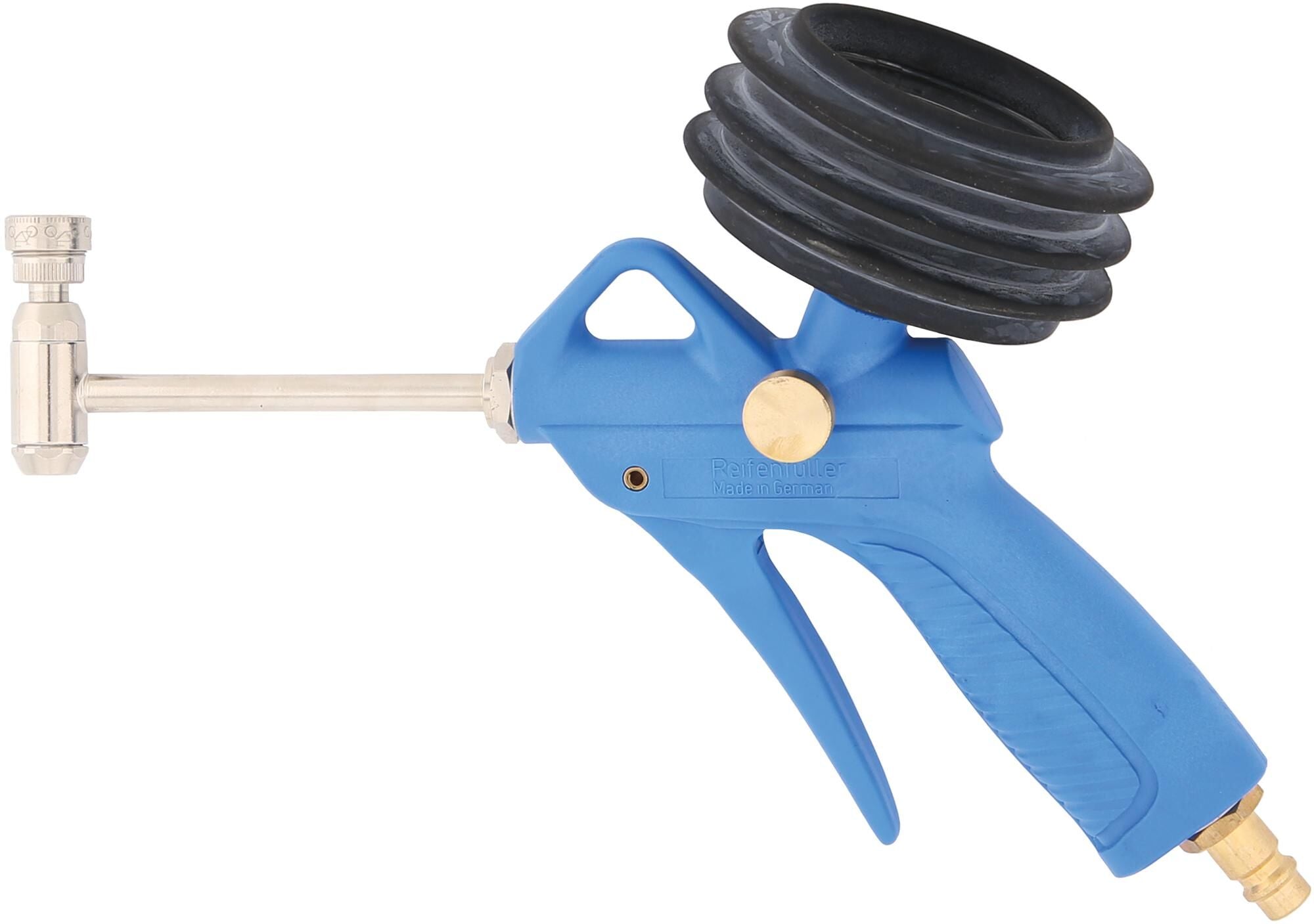 Alligator banden-vulpistool tire-air pistol w.gas station plug-conn.