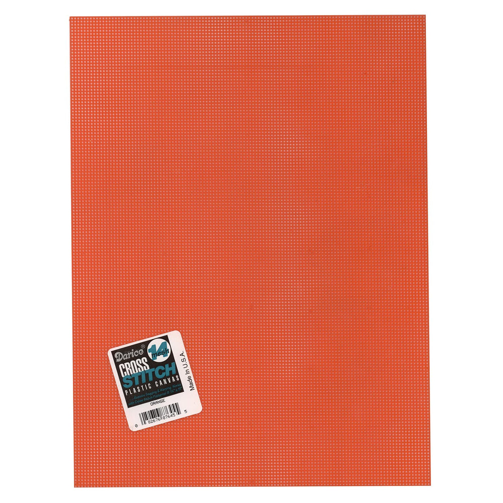 Darice • plastic stramien 21x27,5cm oranje mesh:14