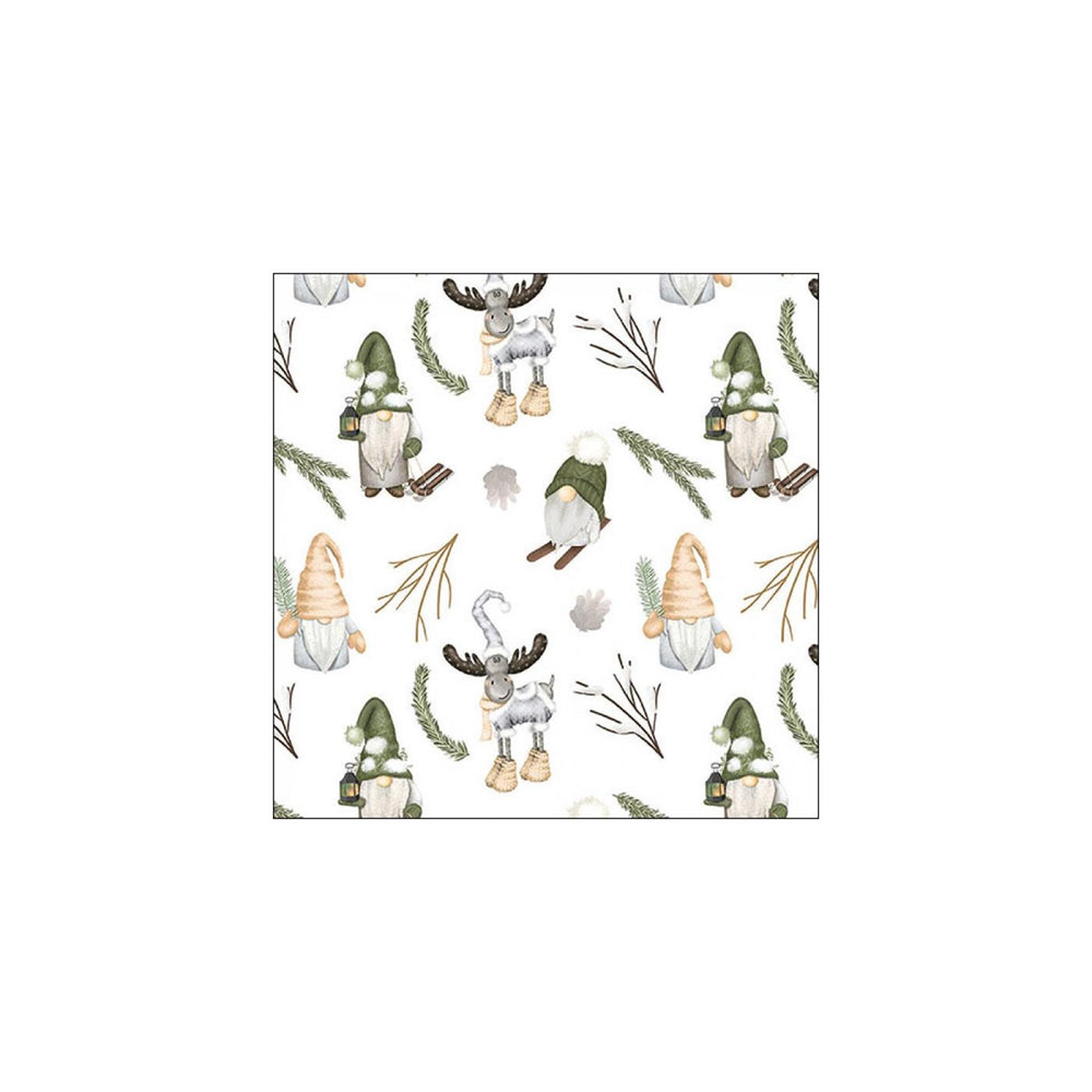 Ambiente servetten 33cm forest gnomes white fsc mix